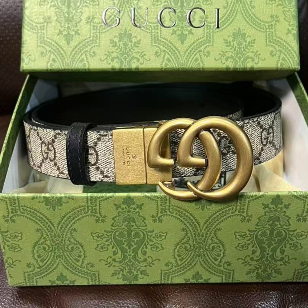 Gucci Double G Reversible Belt Sz 95cm